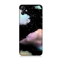 Samsung Galaxy A04e Uyumlu Bulut Ve Ay Desenli Silikon Kılıf