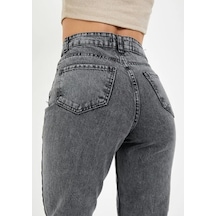 Lavajeans Omoda-füme Solmaz Mom Jean Kadın Boyfriend Yüksek Bel Power Likra Füme1 Füme