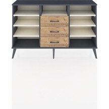 Arges Konsol 7 Raflı 3 Çekmeceli 132x30x83 Antrasit-aytaşı/çam Aytaşı/çam