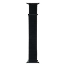 Mobilefix Watch 7 41mm Kordon Band-03 Serisi Hasır Strap Kayış-koyu Siyah