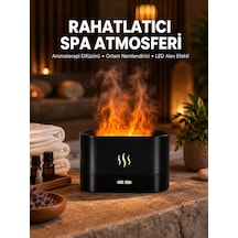 Alev Görünümlü Hava Nemlendirici Kumandalı Led Işıklı Aromatik Difüzör Yeni Nesil Mh-hs4985-7746