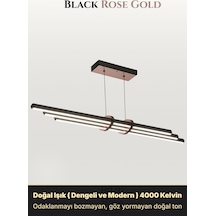Cosmo Rose Gold Downlight Sarkıt Aşağı Yönlü Modern Led Linear Avize Doğal Işık