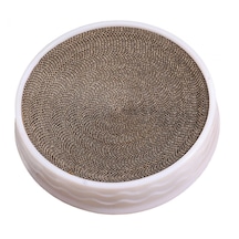 Suntek Kedi Tırmalama Yatağı Büyük Yuvarlak Kanepe Beyaz