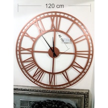 Bakır Büyük Dev Mdf Kadran 40 Cm Akrep Yelkovan Duvar Saati Bakır
