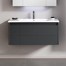 Orka Likya 80 Cm Mdf Antrasit Banyo Dolabı Alt Modül Ve Lavabo Antrasit