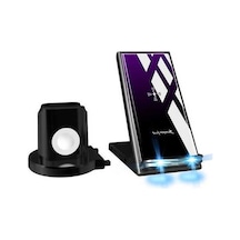 Willowhaven 4 Cihazı Hızlı Kablosuz Şarj Cihazı, A9 Siyah, 10w, 4'ü 1 Arada Şarj, Güvenlik Koruma Özellikleriyle