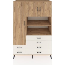 Kronos Dolap 8 Raflı 6 Çekmeceli 3 Kapaklı 132x59x195 Çam-çam... Çam