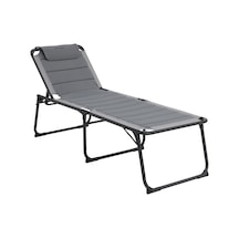 Outwell Samoa Premium Ultra Konforlu 5 Pozisyonlu Katlanır Şezlong Grey Gri