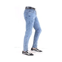 Erkek Denim Pantolon Trend Kot Giyim Kar Yıkama Jeans Mavi