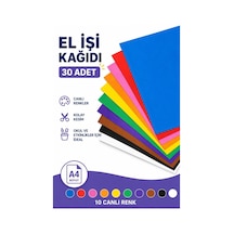 30 Adet A4 Elişi Kağıdı Karışık Renk El İşi Kağıdı
