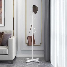 Trendesk Metal Beyaz Ayaklı Askılık Portmanto Modern Elbise Askısı Konfeksiyon Askısı 165 CM Beyaz