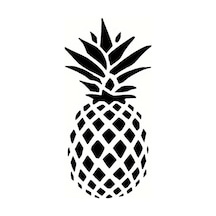 Ananas Oto Arka Cam Sticker 5 X 10 Cm