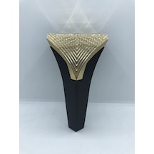 PLASTİK,VENEDİK 15 CM SİYAH-GOLD KOLTUK,BAZA,MOBİLYA AYAĞI (4 ADT