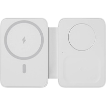 Benks W12-01 3in1 Katlanabilir Magnetik Kablosuz Şarj Standı 15w Beyaz