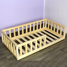 Markaawm Markaawm Montessori Çocuk Yatak Doğal Çam 90X190 Karyola Yelken Akçaağaç