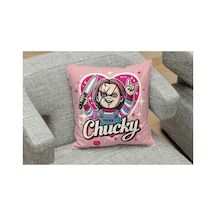 Chucky Desenlı Kare Yastık Kılıfı Çok Renklı
