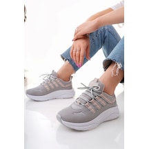Mcdark Kadın Siyah Sneaker Hafif Çift Renkli Taban Buz