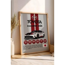 Toyota Camry Xse Premium Spor Araba Tablosu - Teknik Özellikli Otomobil Duvar Dekoru Kayın