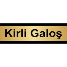 Kirli Galoş 5x20cm Altın Renk Metal Yönlendirme Levhası