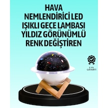 Usb İle Çalışan Projektörlü Aromaterapi Nemlendirici Masaüstü Kullanım İçin Uygun