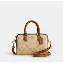Coach Mini Rowan Crossbody Kadın Çanta Krem - Taba