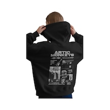 Sevbano Arctic Monkeys Müzik Grubu Baskılı Unisex Oversize Premium Kapüşo Siyah