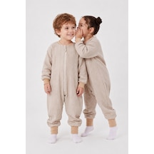 Babyhola Çocuk Uyku Tulumu 1-8 Yaş Unisex Uzun Kollu 1 Tog %100 Pamuk Müslin 2706 Bej