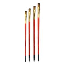 Samur Süper 4'lü Sentetik Yağlı Ve Akrilik Boya Fırça Seti, 4 Parça, 2.5mm Fırça Genişliği, 15cm Sap Uzunluğu, Standart Boy, No: 2-4-6-8