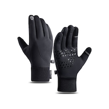 Lemestar Kışlık Islak Ve Rüzgar Proof, Dokunmatik Ekran Uyumlu, Dayanıklı Motosiklet/bisiklet Eldiveni Q802 - Siyah, L Boyut, 1 Çift