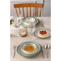 Emsan Arya 24 Parça 6 Kişilik Yemek Takımı Yeşil Yeşil