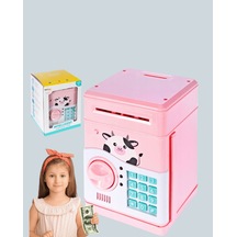 Elektronik Şifreli Atm Kumbara Pembe 1 L Çok Renkli