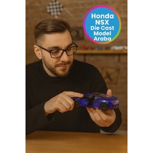 Uzak Doğu Serisi Honda Nsx Mavi Açılır Kapılar Die Cast Çek Bırak Metal Model Araba 11 Cm 1:32