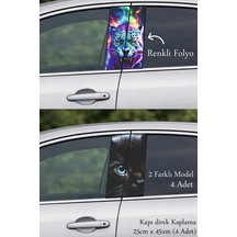 Araca Stil Katan Kapı Direk Folyo Sticker Etiket