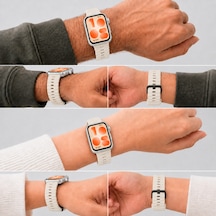 Huawei Watch Fit5 İle Uyumlu Tırtıklı Metal Tokalı Spor Silikon Kordon