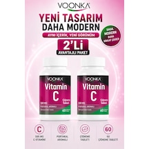 Voonka Vitamin C Çiğneme Tableti Vitamin C İçeren Portakal Aromalı 60 Tablet 2 Adet