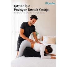Çiftler İçin Ergonomik Pozisyon Destek Yastığı, Yakınlık Ve Konfor Kama Yastığı 60x40x30 Cm Siyah
