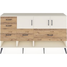 Arges Konsol 3 Raflı 5 Çekmeceli 3 Kapaklı 176x30x99 Aytaşı-aytaşı/çam Aytası/atlas Çam - Aytası