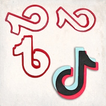 Tik Tok Logo Detay Kurabiye Kalıp Seti 3 Lü KIrmızı