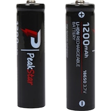 3.7 V 1200 Mah Şarj Edilebilir  18650 Turbo Model Li-ion Şarjlı Pil