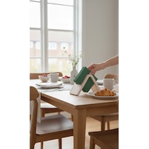 Doğal Ahşap Peçetelik - Modern Mutfak Ve Yemek Masası Aksesuarı Krem