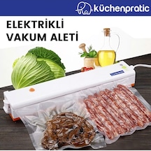 Küchen Pratic Ev Tipi Elektrikli Vakum Makinesi - 10 Torba Turuncu