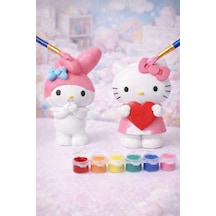Hello Kitty & My Melody Akrilik Boyama Seti Çocuklar İçin Figür Boyama Oyuncağı