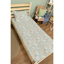 Organik Tek Kişilik Lastikli Çarşaf Seti - Doğanın Minik Sesleri Renkli