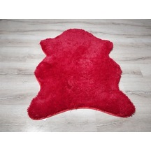 Yamalıhome Tavşan Tüyü Kırmızı 70 x 100 Cm Peluş Post Halı