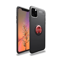 Apple İphone 11 Pro Kılıf Range Yüzüklü Silikon - Siyah-kırmızı 0.2M-Çok Renkli