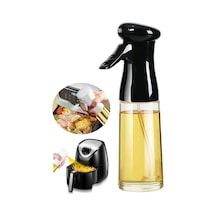 Pratik Püskürtmeli Sprey Cam Şişe Zeytinyağı Sirke Yağ Püskürtücü Yağdanlık 200 Ml - 1 Adet Siyah Diğer