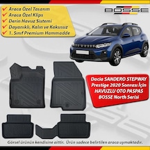 Dacia Sandero Stepway Prestige Paspas Araca Özel 2020 Ve Sonrası Derin Havuzlu Paspas Serisi
