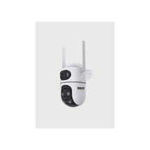Baff Ics-5637 6mp Çift Lens Akıllı Wi-fi Güvenlik Kamerası Aı Insan Takip Ve Renkli Gece Görüşlü