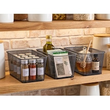 Selka Home 3 Adet 7 Lt. Salve Buzdolabı-banyo Organizer Düzenleyici Füme