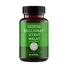 Magnezyum 1 Kutu Bisglisinat Magnezyum Sitrat Malat &amp Vitamin B2 B3 B6 Ve Mineral Kapsülleri 60lı